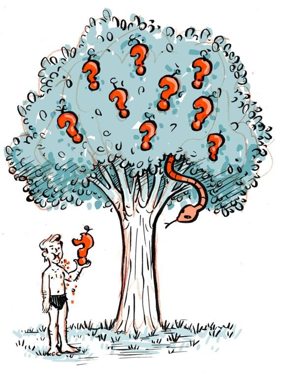 Árbol con signos de pregunta